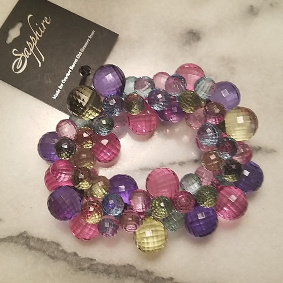 NWT, Saffire, Fashion Jewelry, Multi color bracelet - Picture 3 of 3